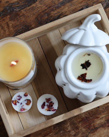 Pompoen Waxmelt brander - wit