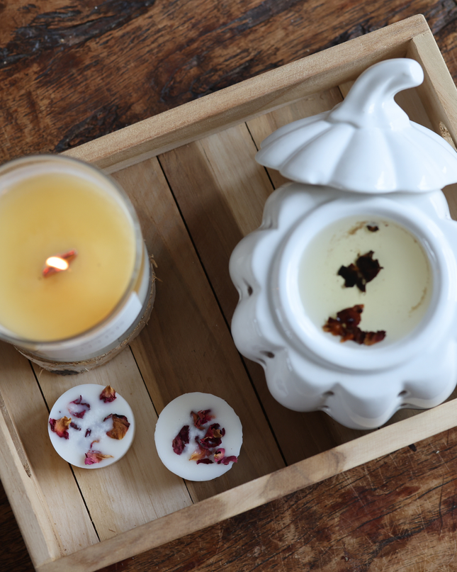 Pompoen Waxmelt brander - wit