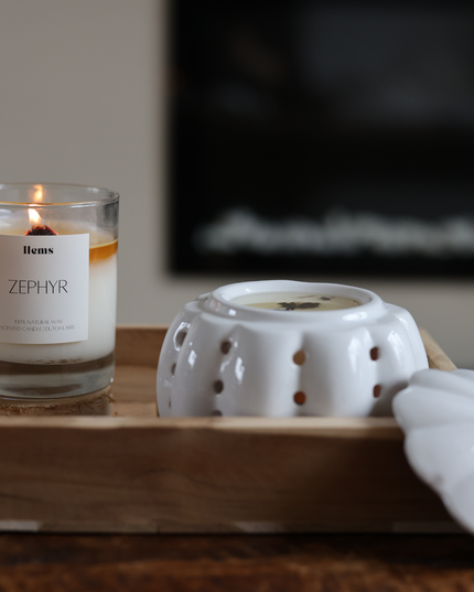 Pompoen Waxmelt brander - wit