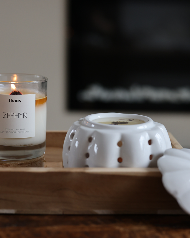 Pompoen Waxmelt brander - wit