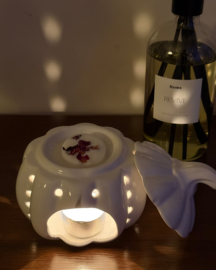 Pompoen Waxmelt brander - wit