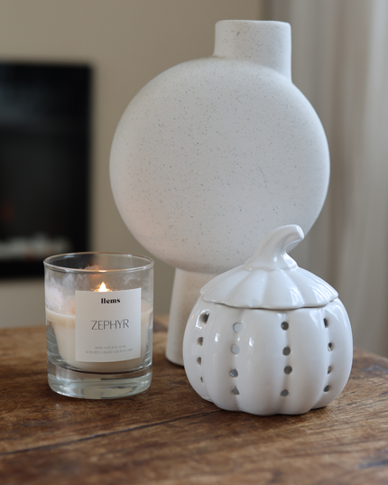 Pompoen Waxmelt brander - wit