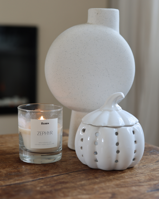 Pompoen Waxmelt brander - wit
